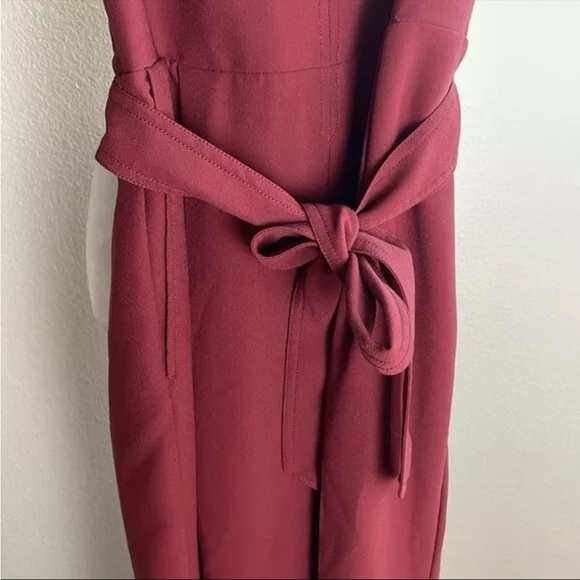 🍷 Banana Republic jumpsuit 6 EUC maroon burgundy pantsuit sleeveless spice LN - Picture 4 of 8